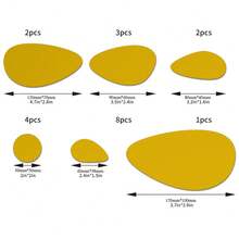 Golden Pebbles Pattern Acrylic Mirror Wall Stickers – 20 pcs