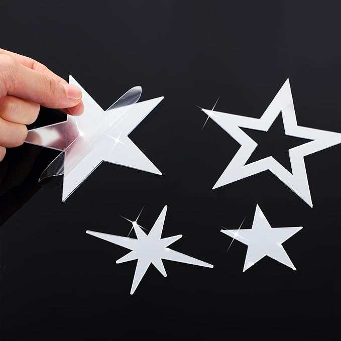 Mirror Moon & Star Wall Stickers