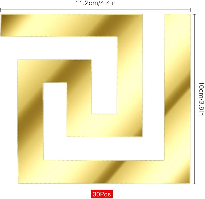 Gold Acrylic Mirror Wall Stickers