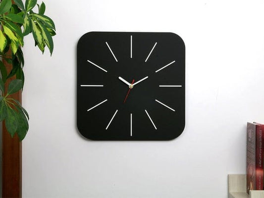 Hypnotic Large Black Acrylic Wall Clock
