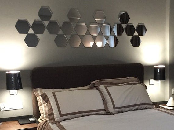 3D Mirror Wall Sticker Hexagon