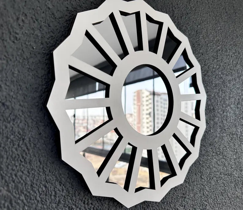 The Divine Feminine – Geometric Sunburst Acrylic Mirror Wall Art