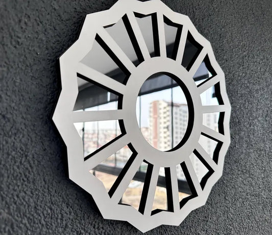 The Divine Feminine – Geometric Sunburst Acrylic Mirror Wall Art