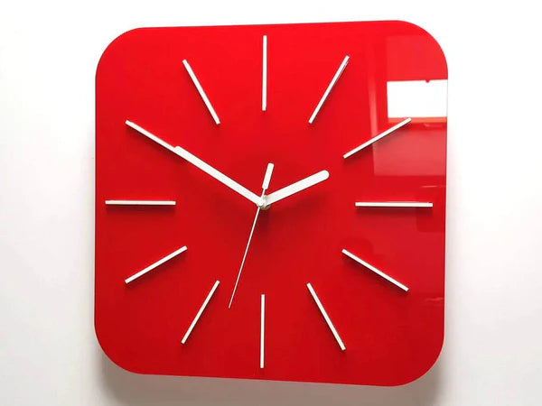 Hipnotic Large Red Acrylic Wall Clock