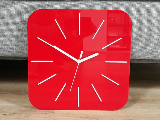 Hipnotic Large Red Acrylic Wall Clock